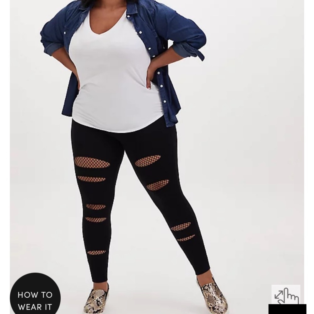 Torrid fishnet leggings
